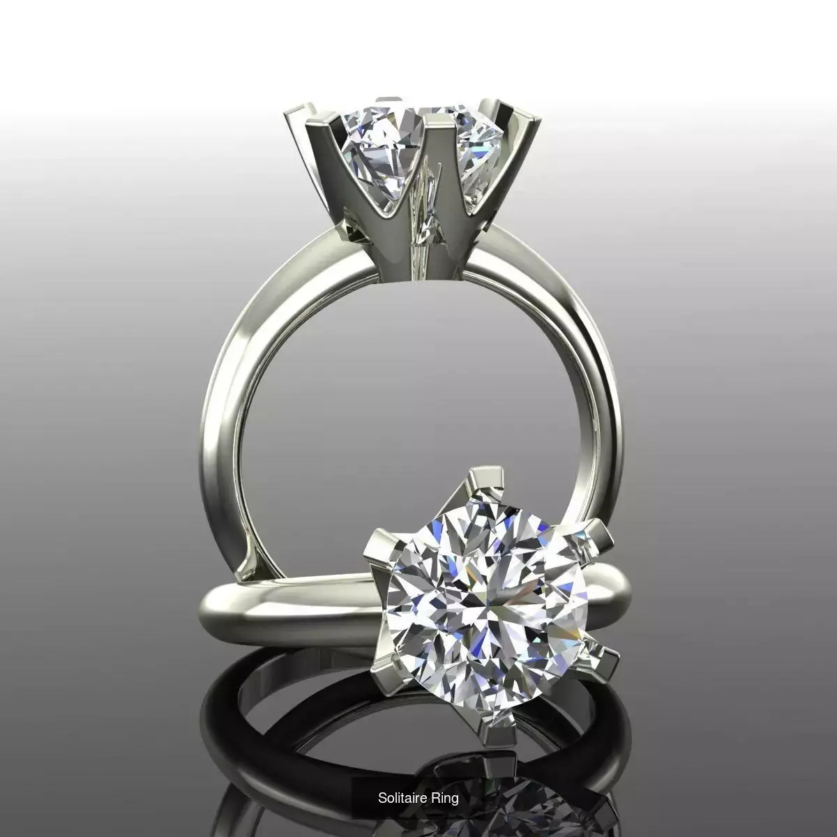 2028 Solitaire rings models 3D Model Collection_461
