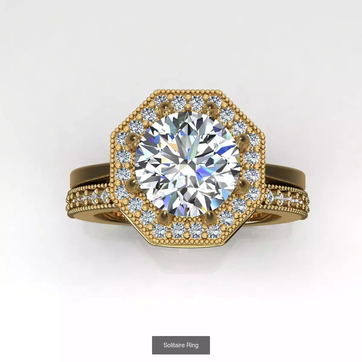 2028 Solitaire rings models 3D Model Collection_626