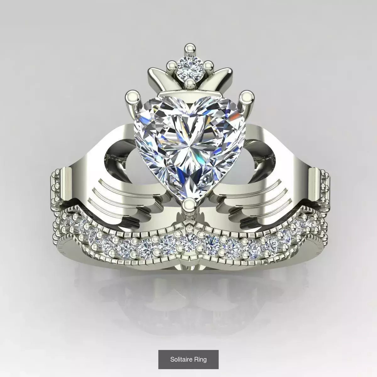 2028 Solitaire rings models 3D Model Collection_336