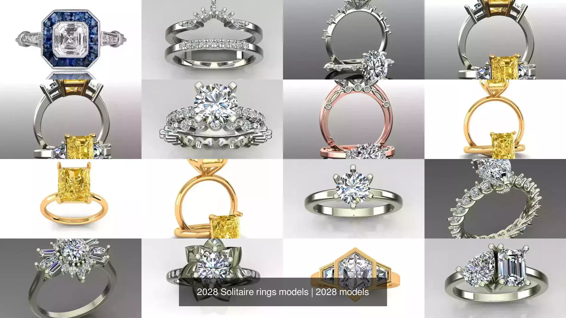 2028 Solitaire rings models 3D Model Collection_101