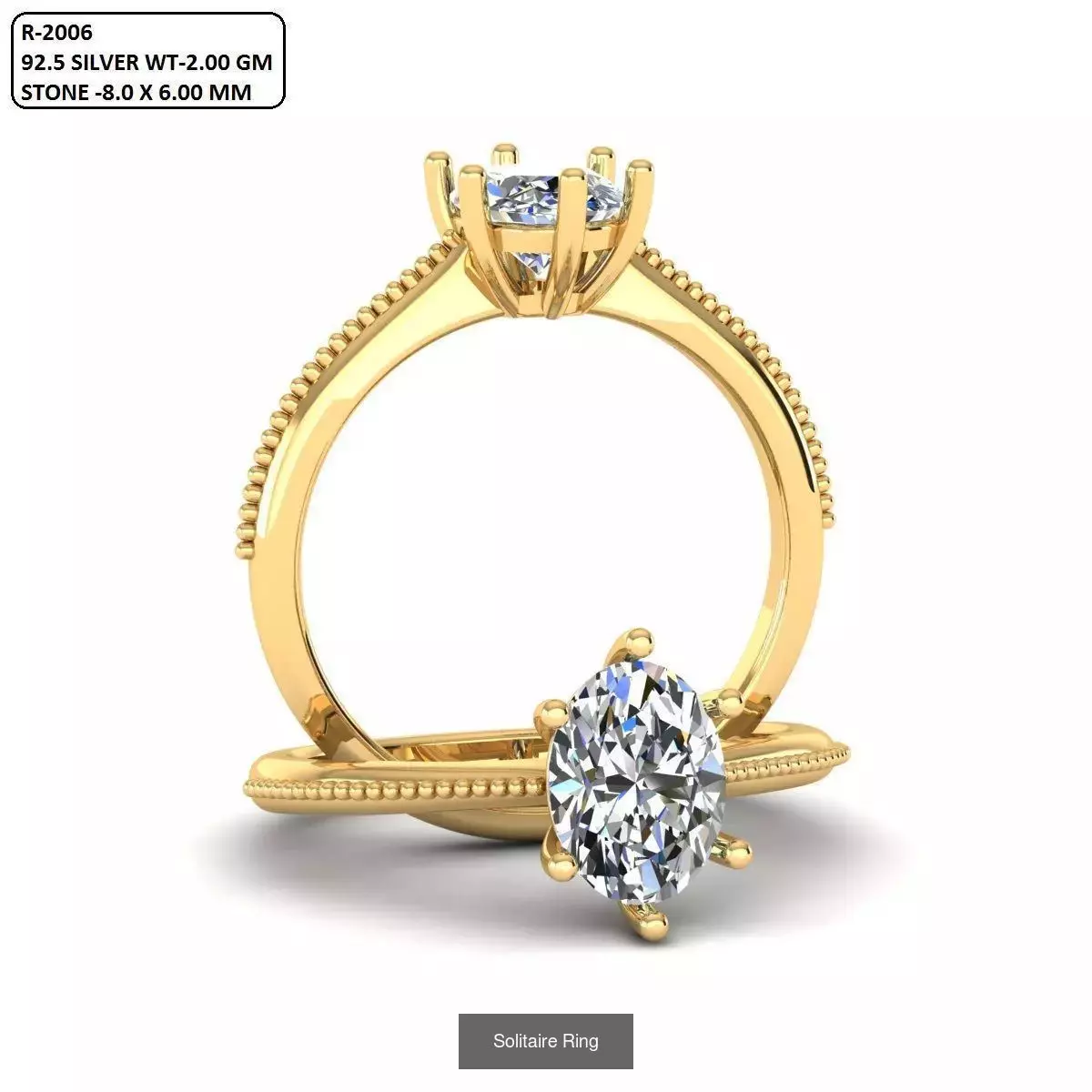 2028 Solitaire rings models 3D Model Collection_496