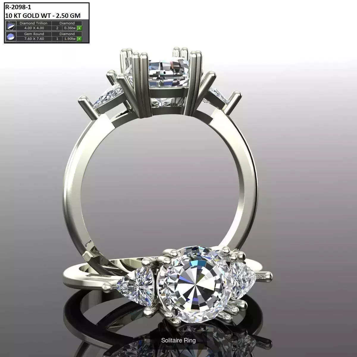 2028 Solitaire rings models 3D Model Collection_691