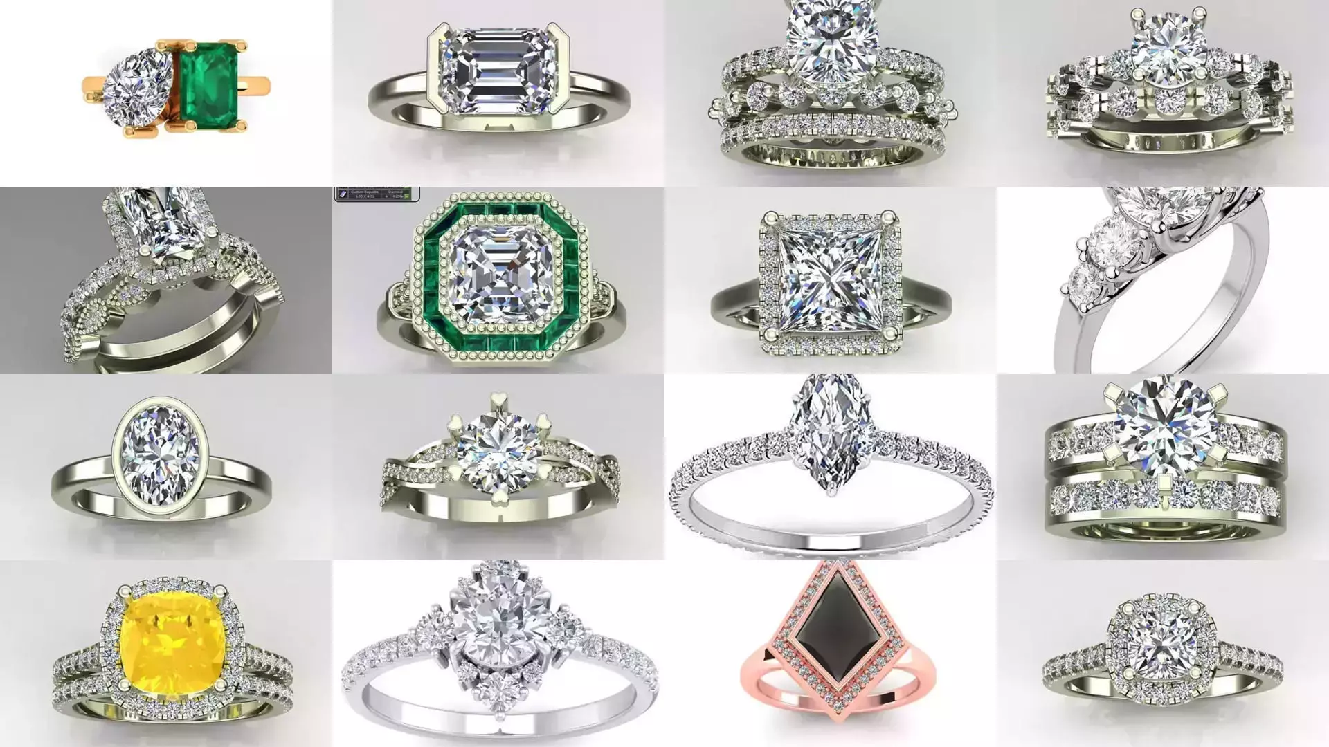 2028 Solitaire rings models 3D Model Collection_173