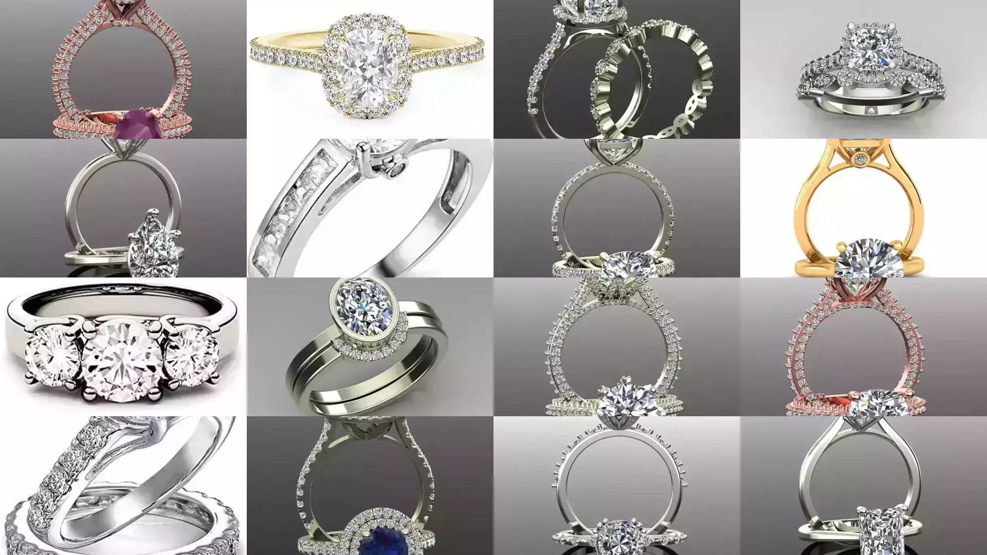 2028 Solitaire rings models 3D Model Collection_148