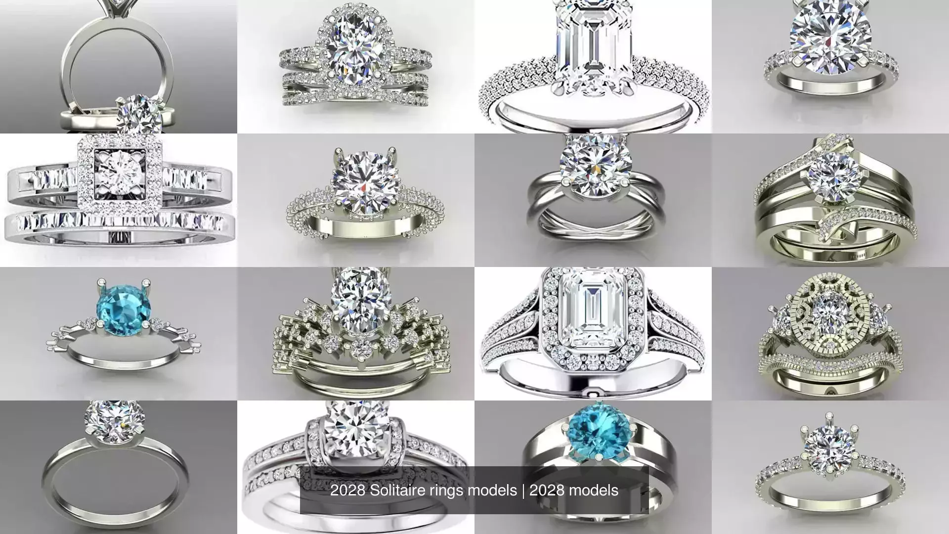 2028 Solitaire rings models 3D Model Collection_124