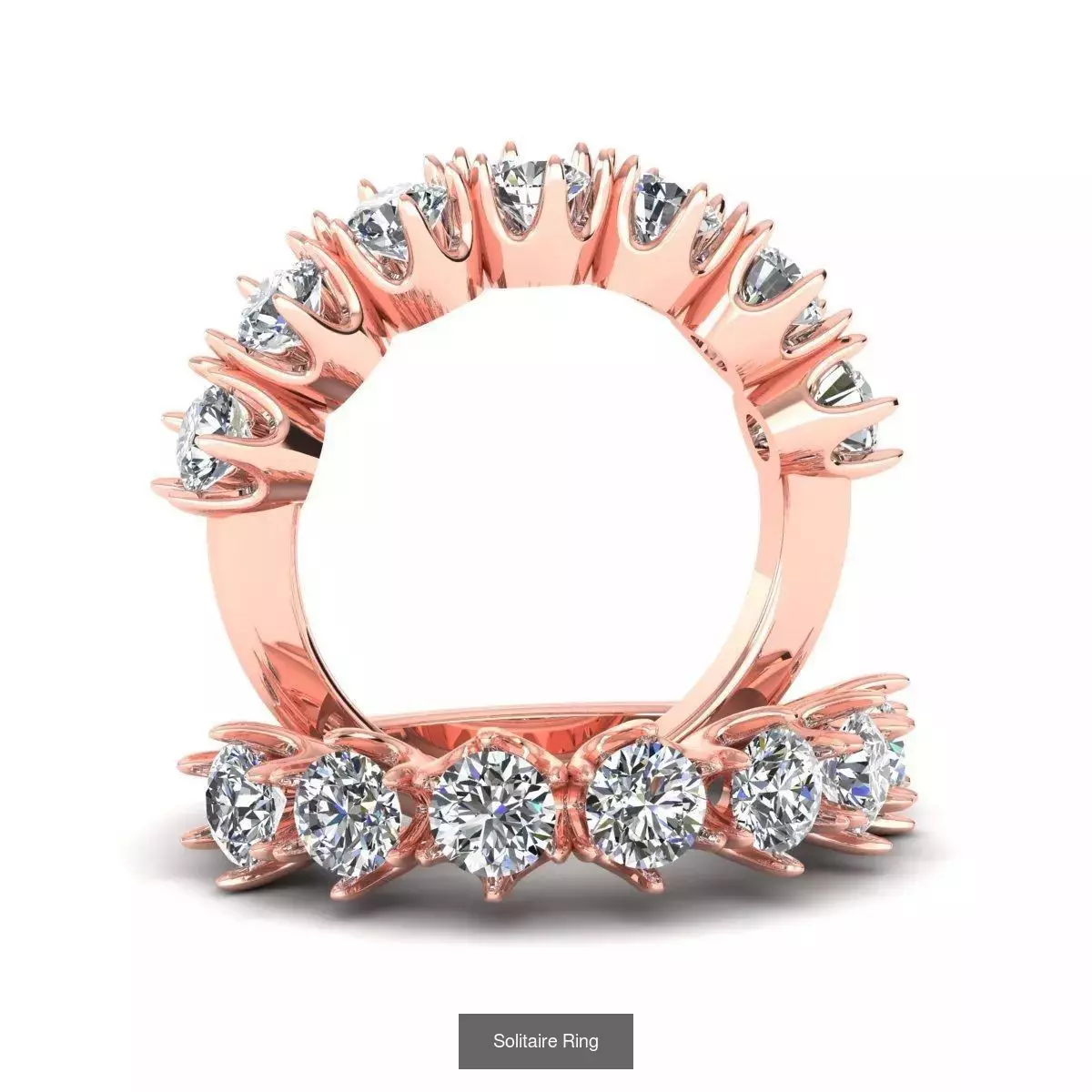 2028 Solitaire rings models 3D Model Collection_391