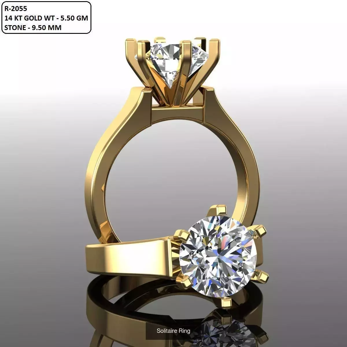 2028 Solitaire rings models 3D Model Collection_643