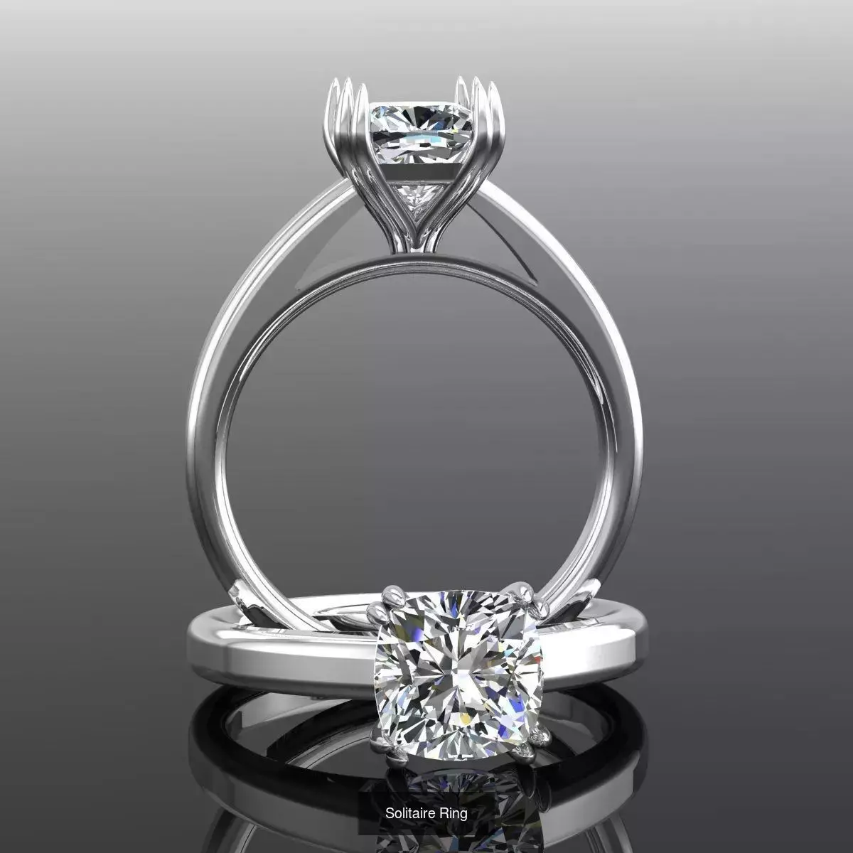 2028 Solitaire rings models 3D Model Collection_341