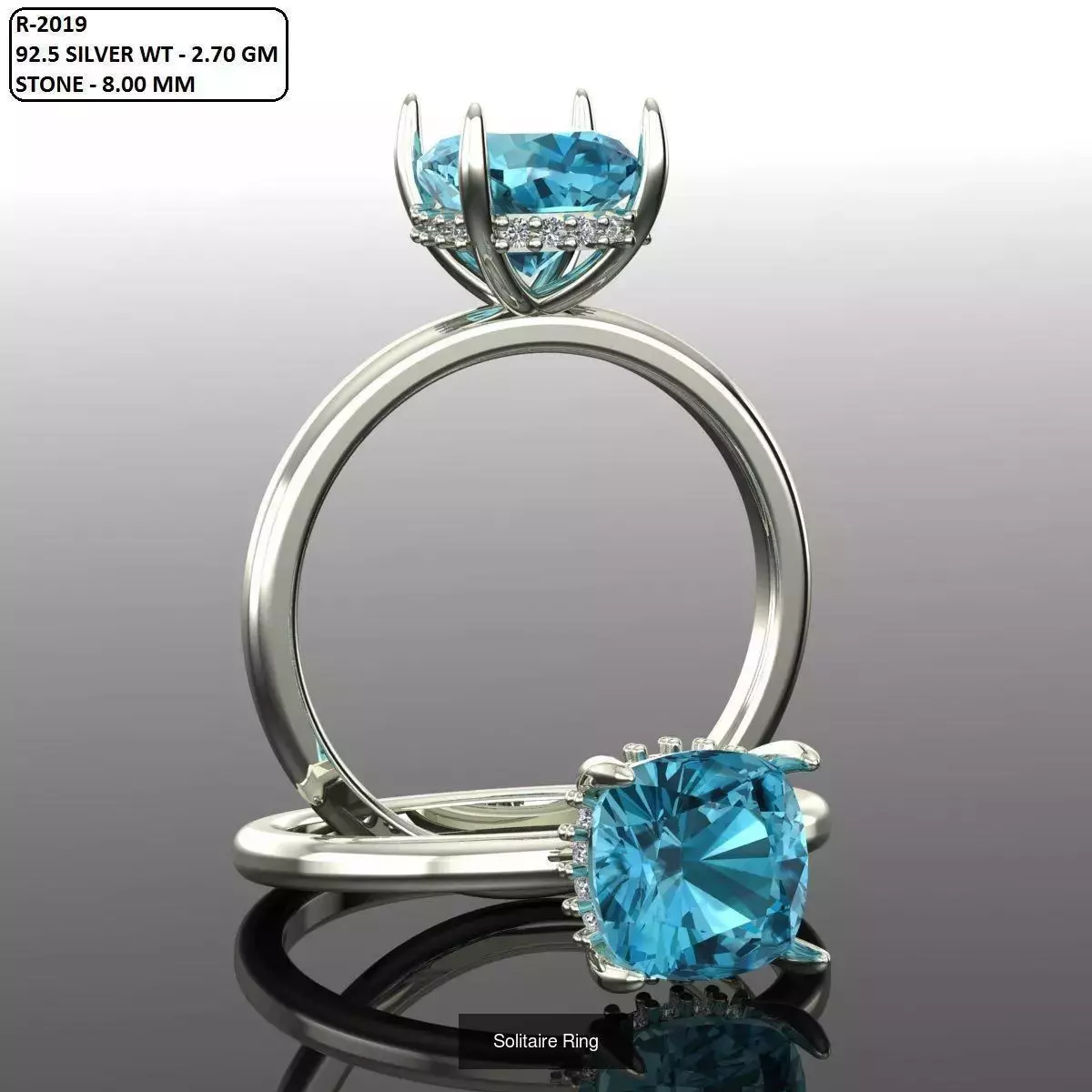 2028 Solitaire rings models 3D Model Collection_560