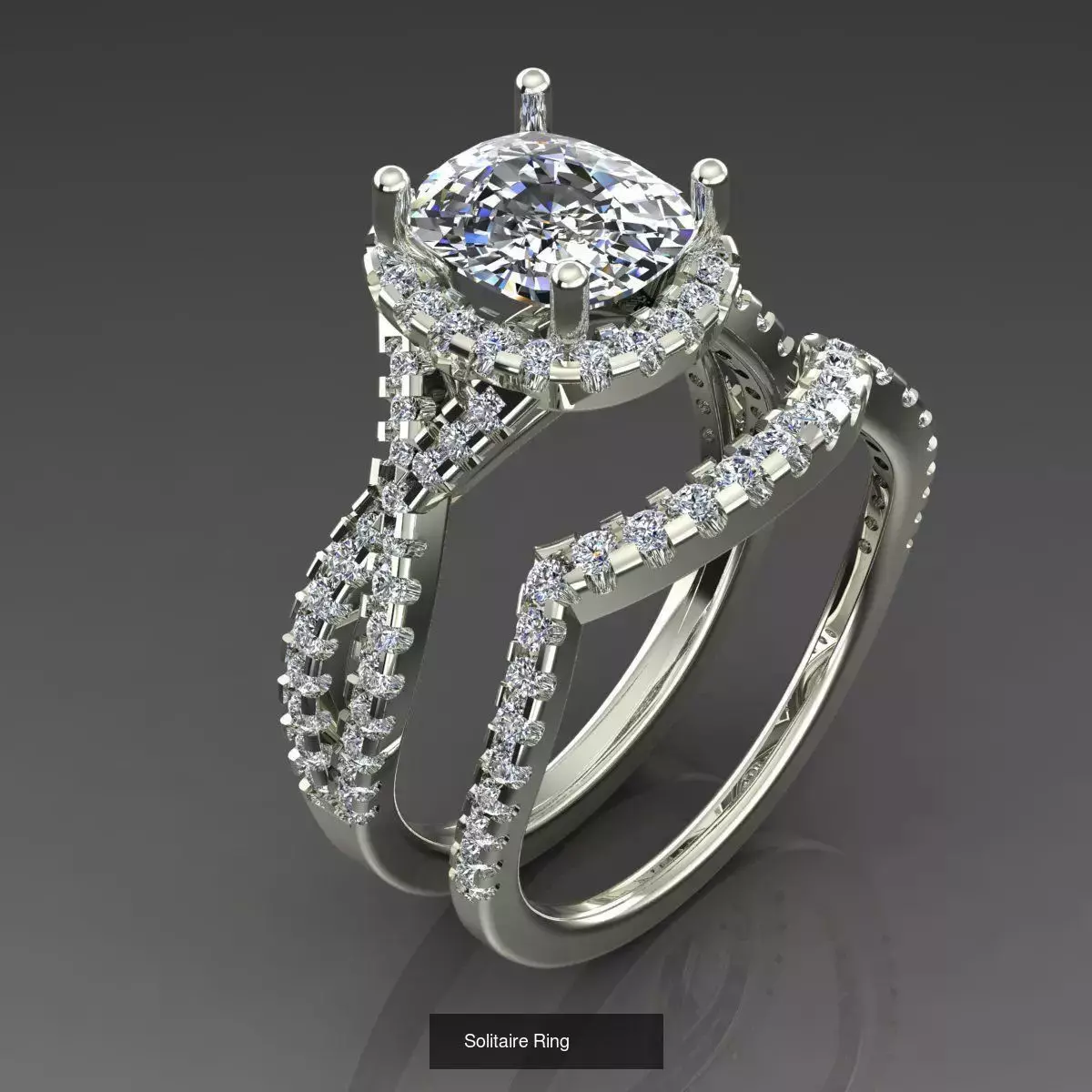 2028 Solitaire rings models 3D Model Collection_162