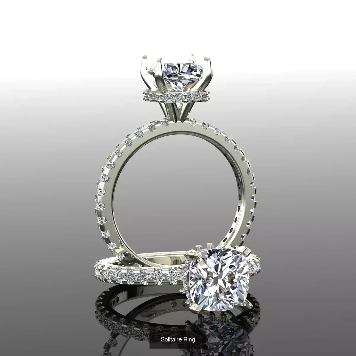 2028 Solitaire rings models 3D Model Collection_87