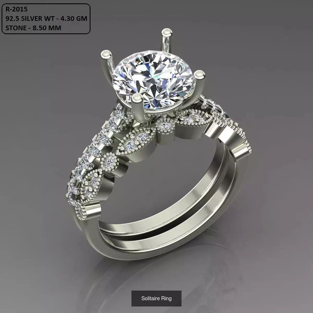 2028 Solitaire rings models 3D Model Collection_541