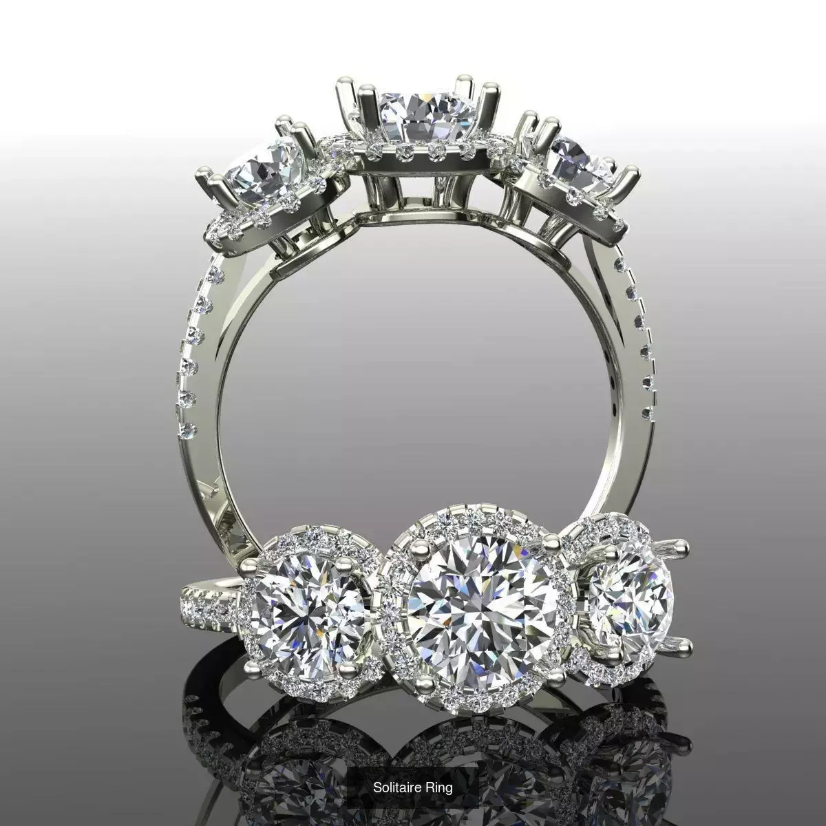 2028 Solitaire rings models 3D Model Collection_446