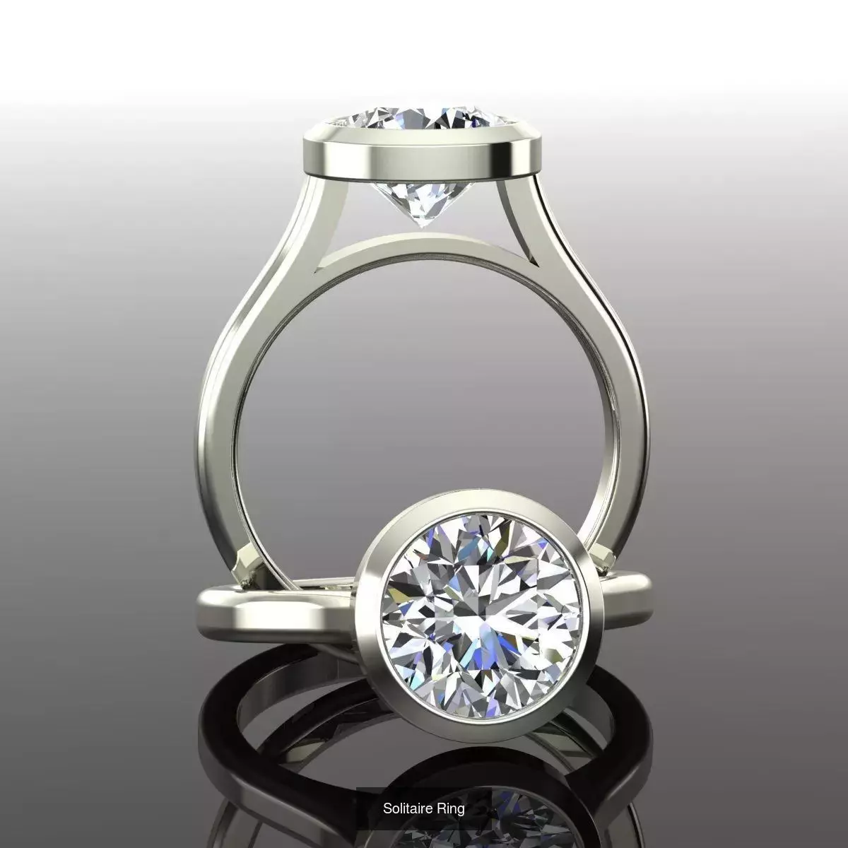 2028 Solitaire rings models 3D Model Collection_411