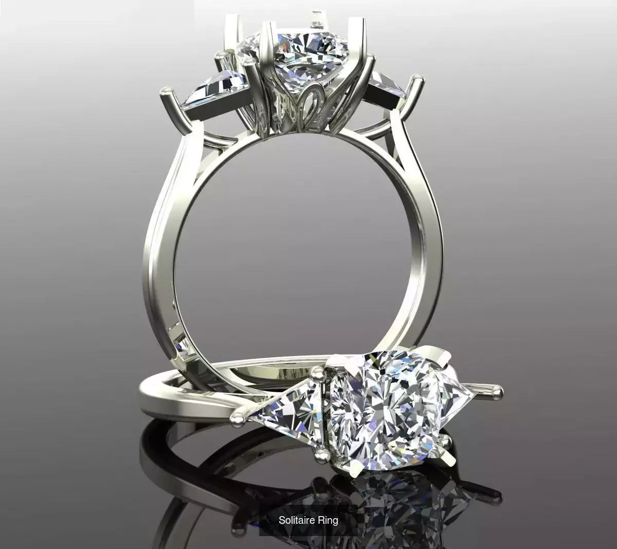2028 Solitaire rings models 3D Model Collection_107