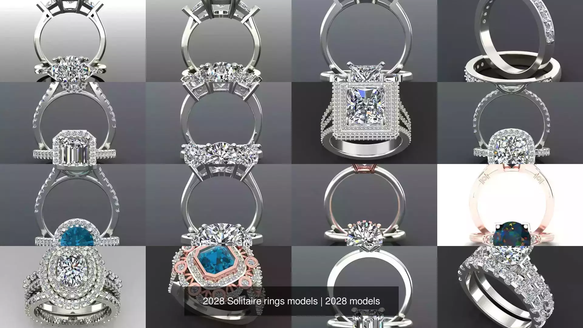 2028 Solitaire rings models 3D Model Collection_512