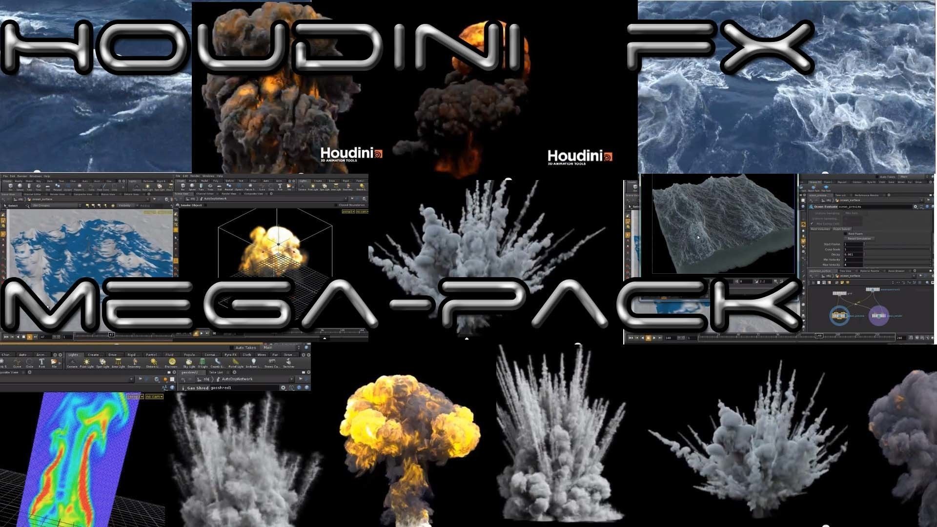 Houdini Fx - Megapack Low-poly 3D model_11