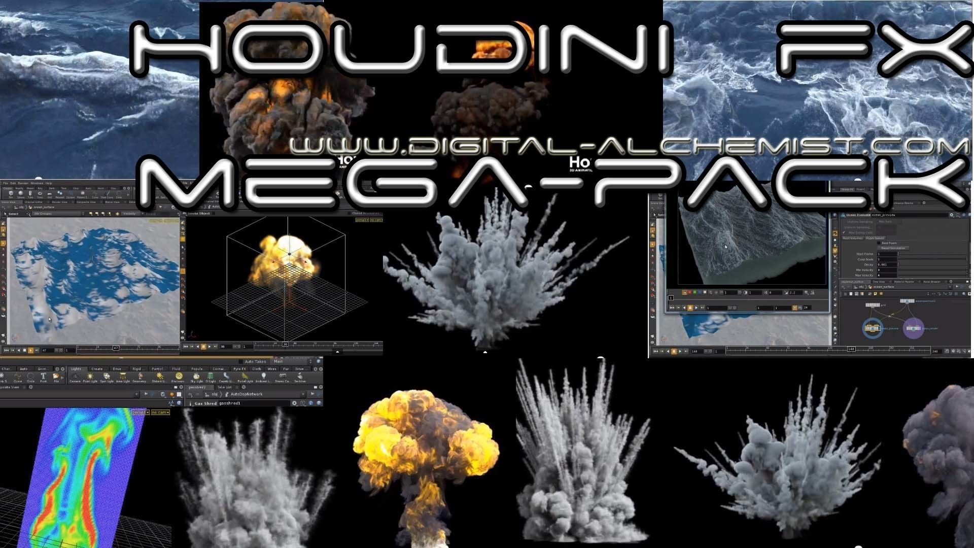 Houdini Fx - Megapack Low-poly 3D model_14