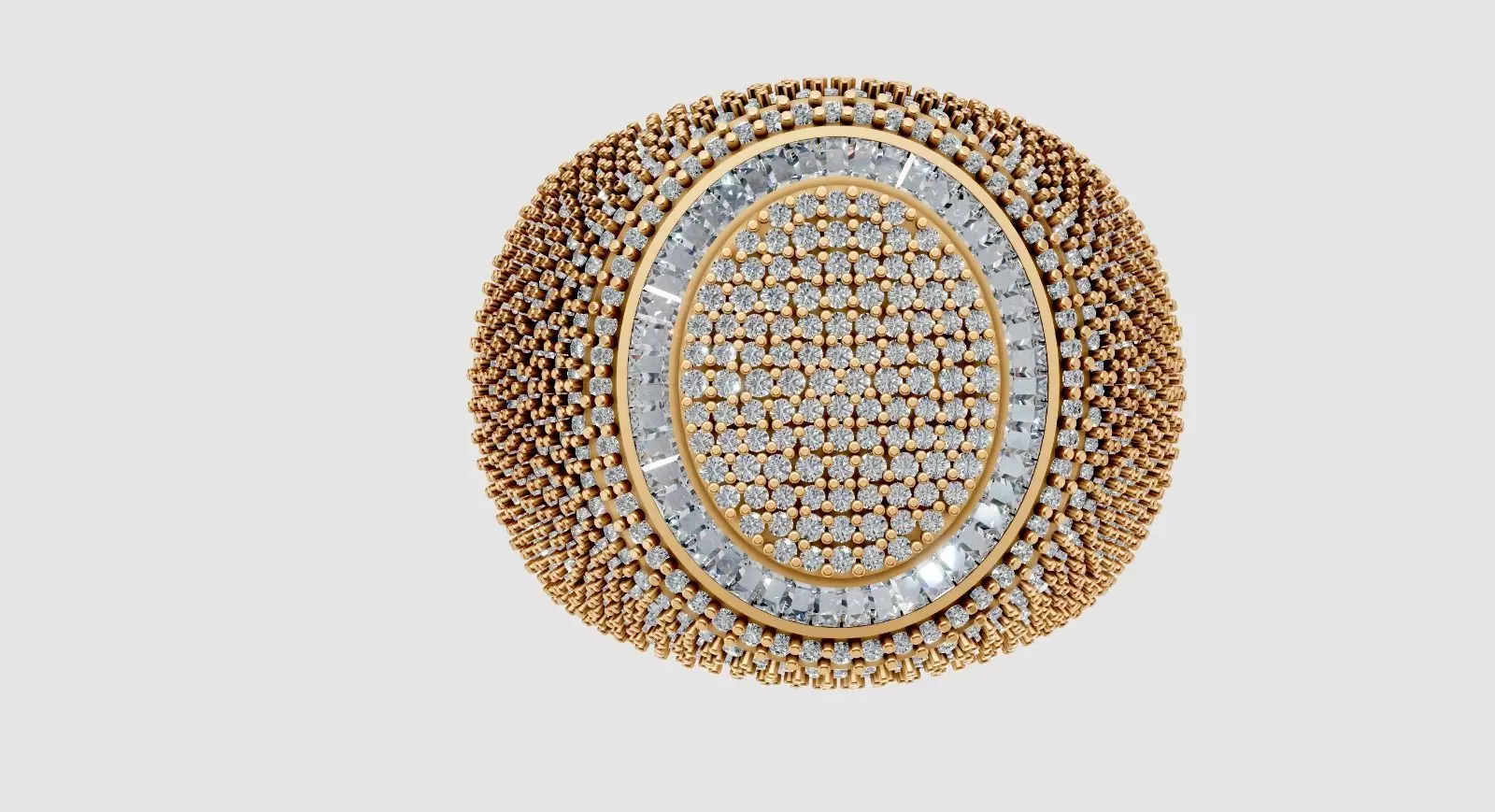 Massive Cocktail Dome Ring 3D print model