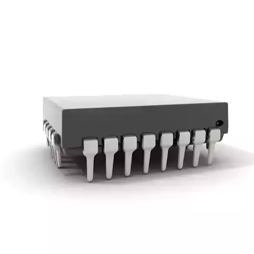 Black Microchip model pack Low-poly 3D model