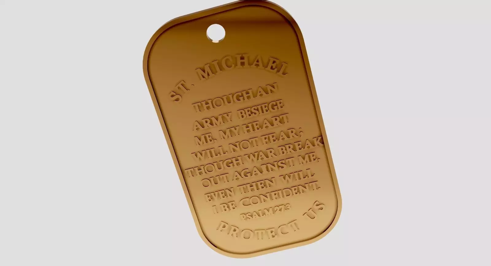 St Michael Pendant 3D print model_3