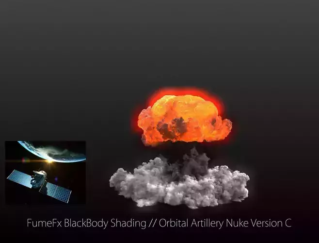 FumeFx Nuclear Explosion Asset Low-poly 3D model