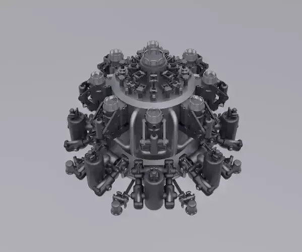 Scifi Nuclear Reactor Free 3D model