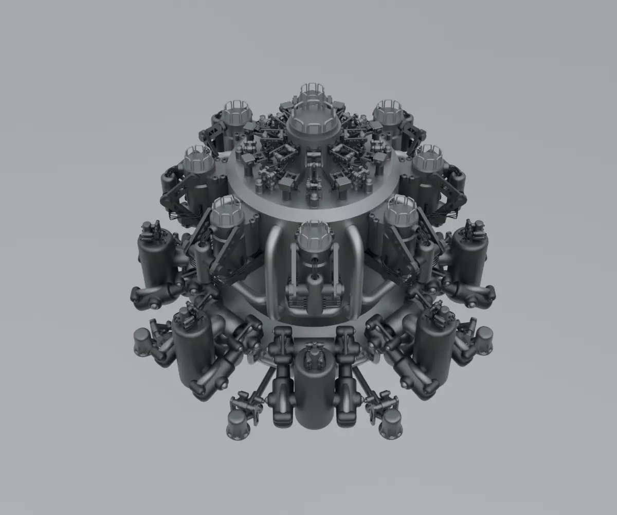 Scifi Nuclear Reactor Free 3D model