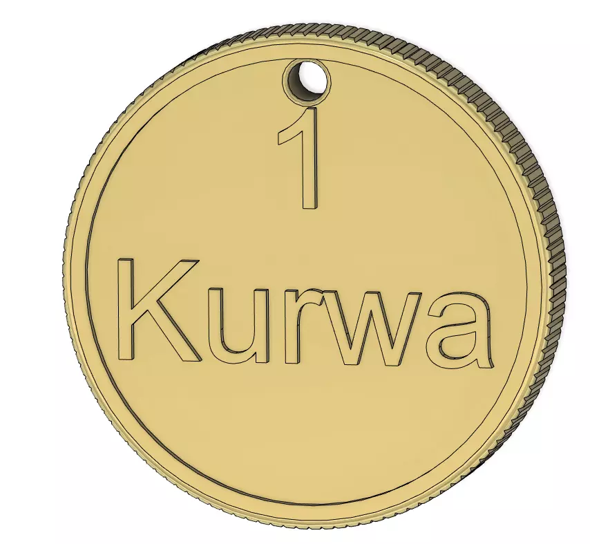 One Kurwa 3D print model_2