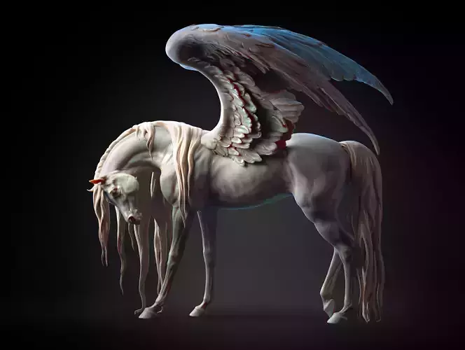 Pegasus - 3D Sculpting - High Poly  3D print model Pegasus - 3D Sculpting - High Poly  3D print model