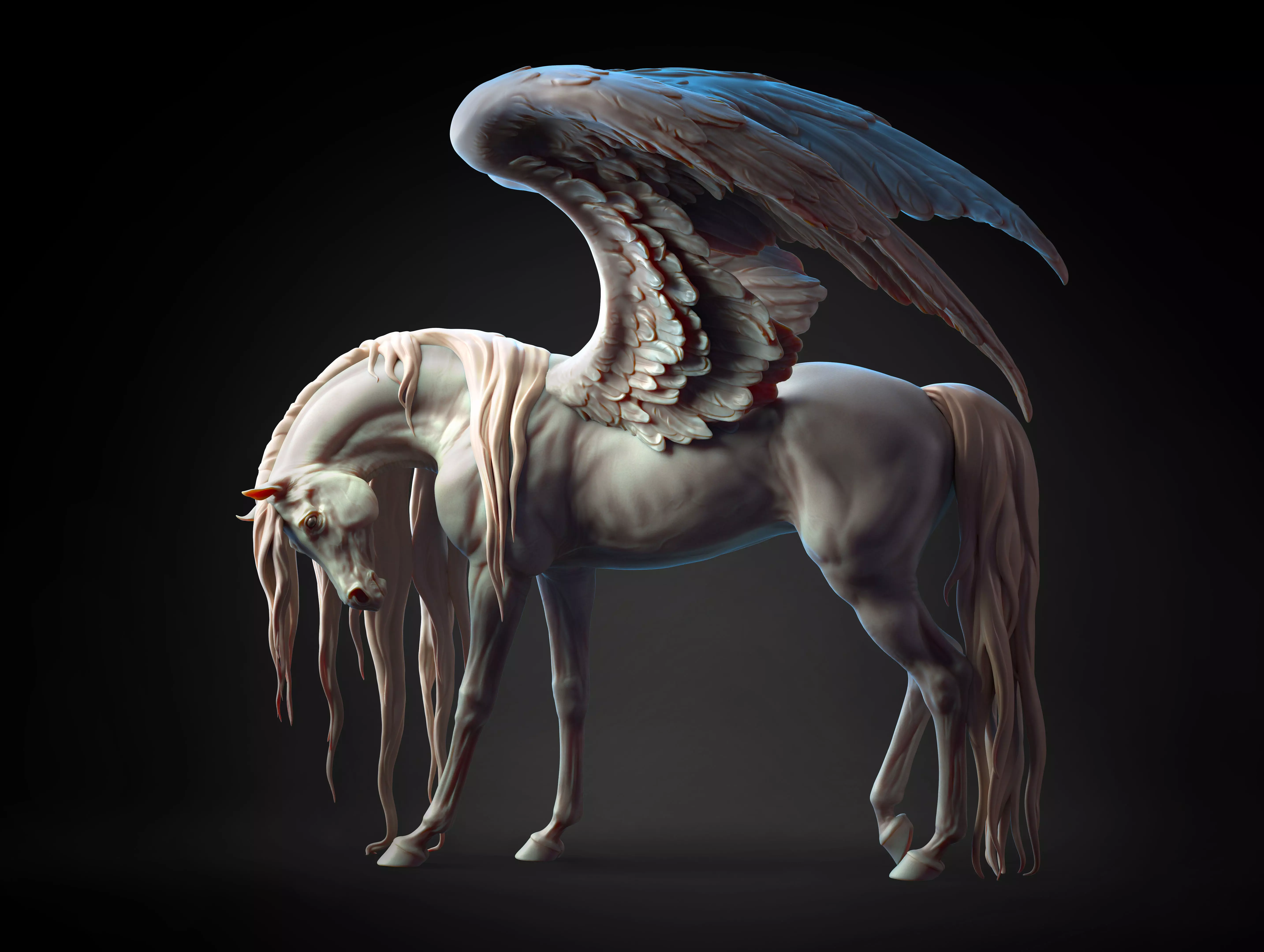 Pegasus - 3D Sculpting - High Poly  3D print model_0
