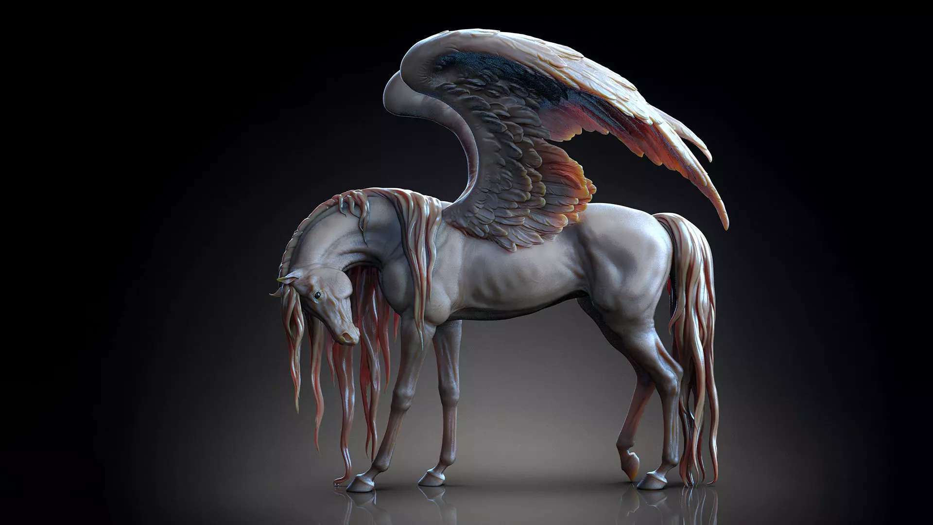 Pegasus - 3D Sculpting - High Poly  3D print model_13