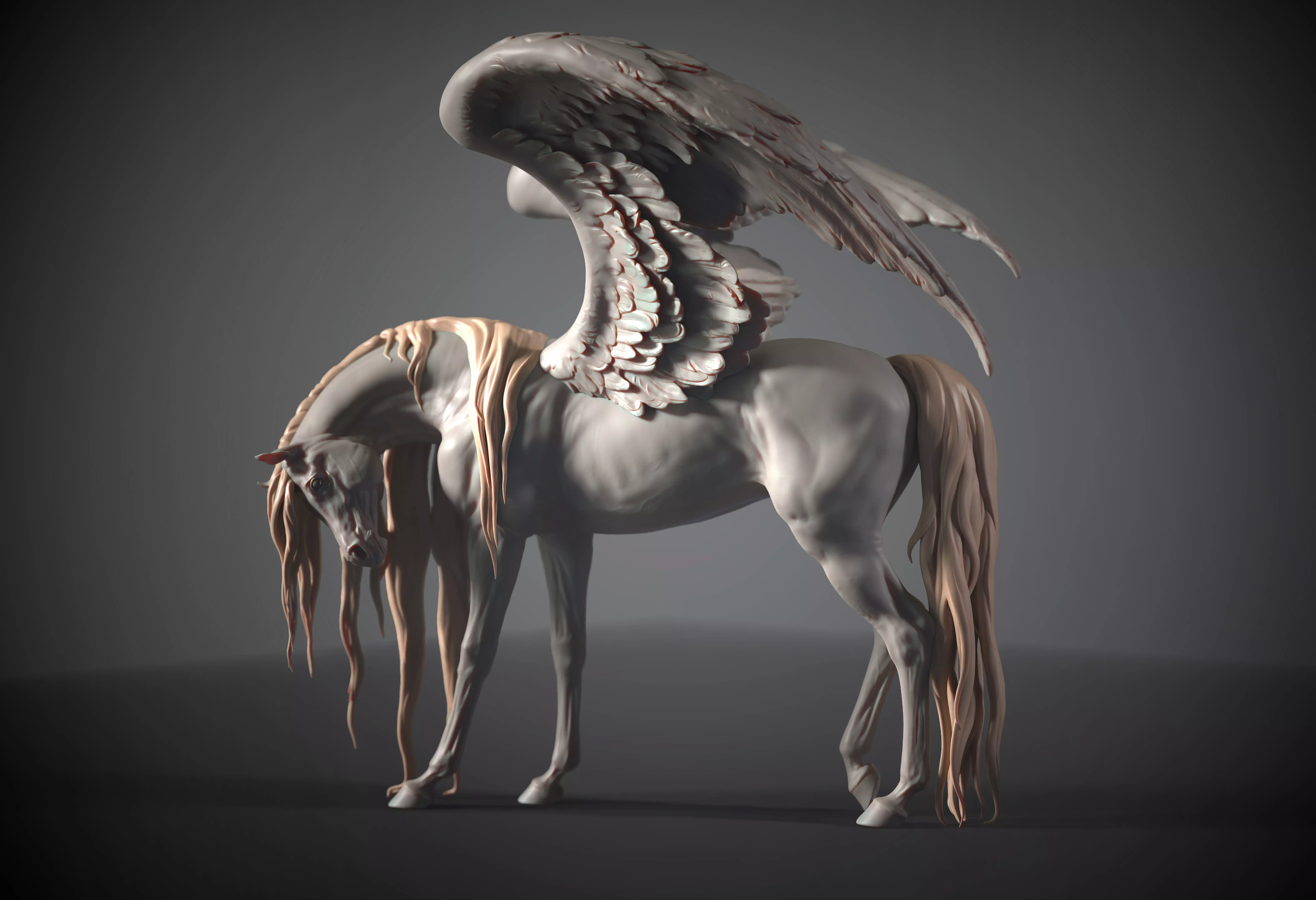 Pegasus - 3D Sculpting - High Poly  3D print model_3