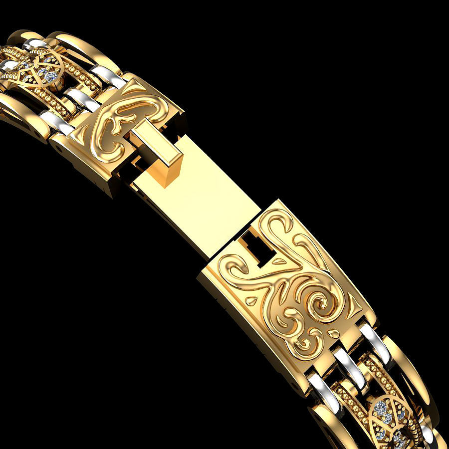 Bracelet 3D print model_3