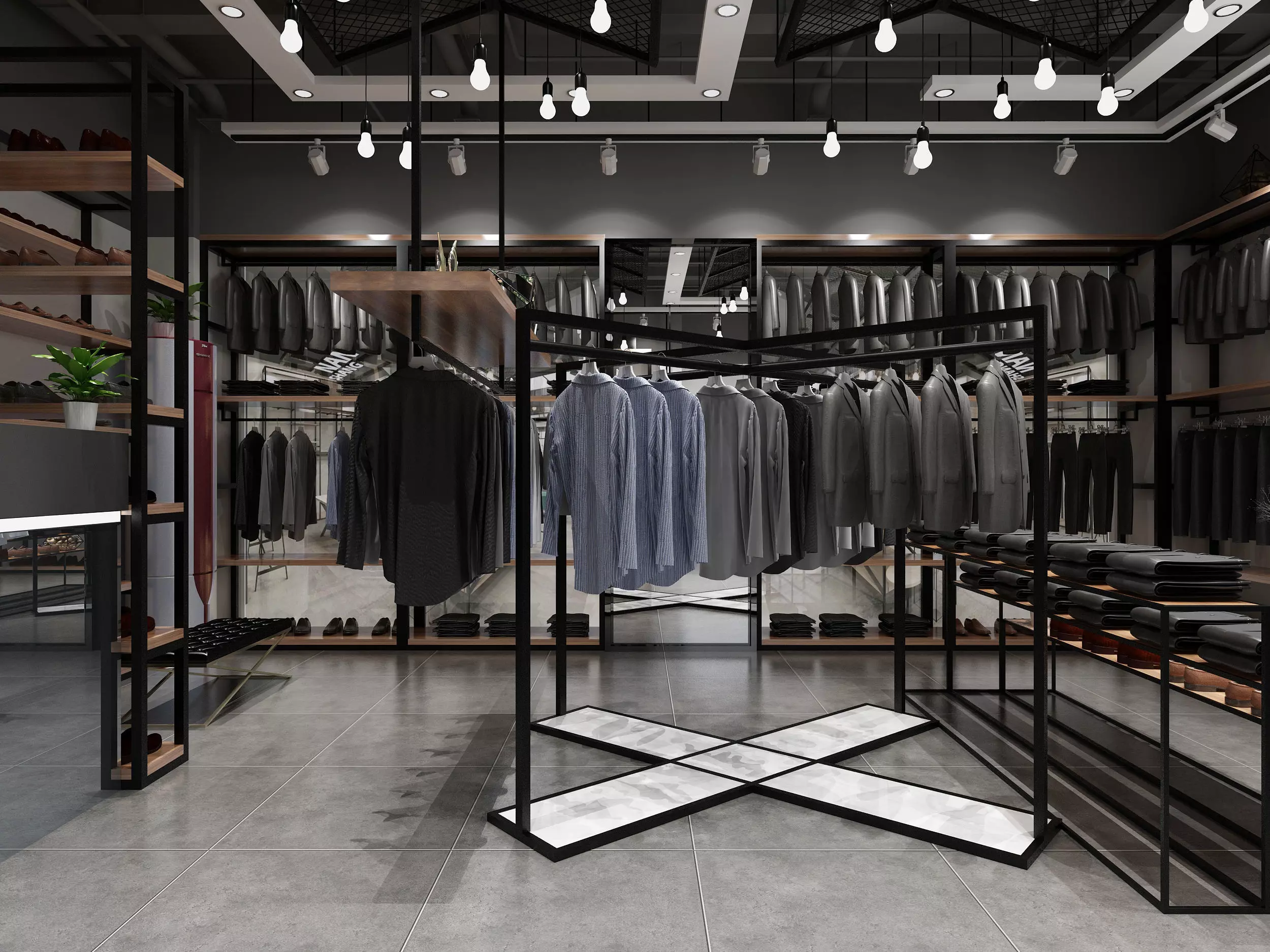 clothing store Low-poly 3D model_2