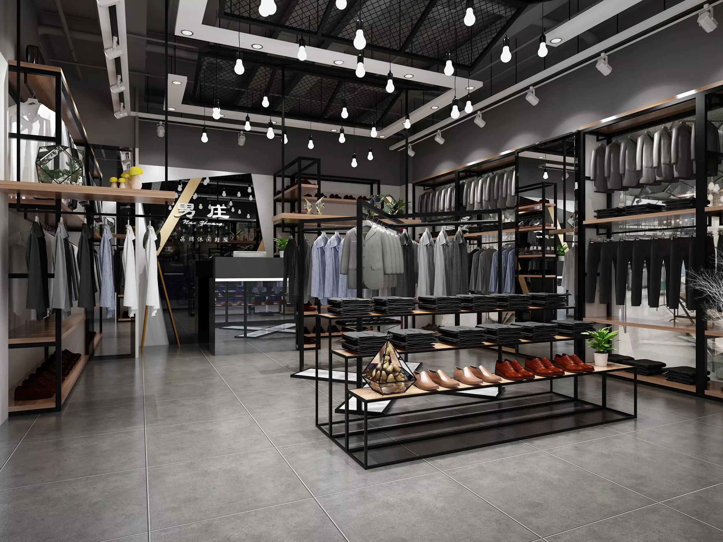 clothing store Low-poly 3D model_0