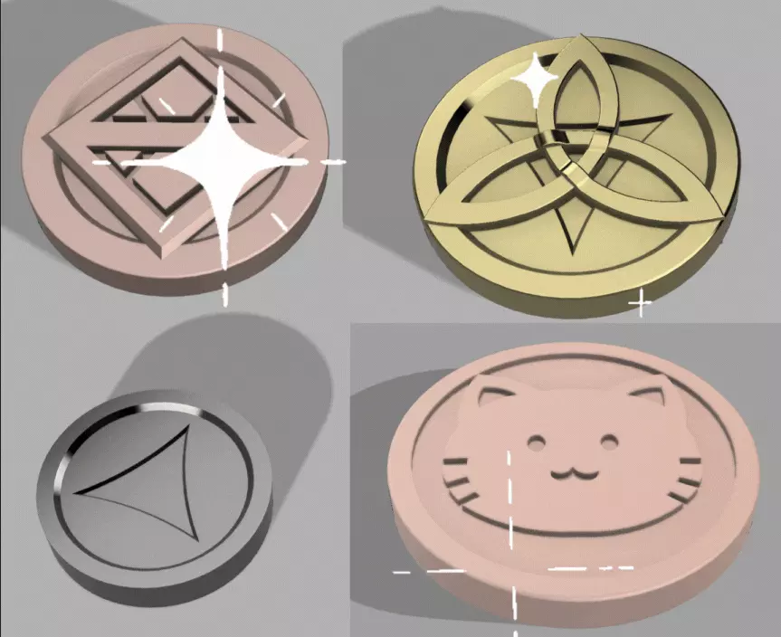 Coins from Genshin Impact 3D print model_0