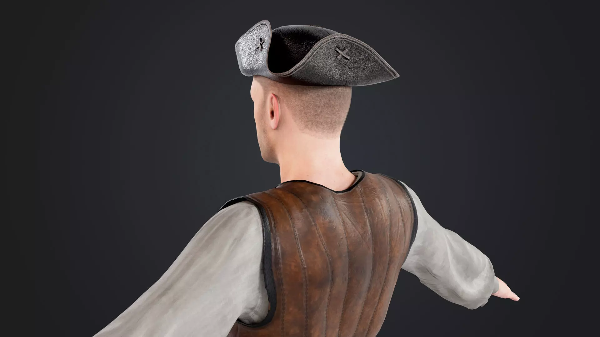 Pirate Low-poly 3D model_11