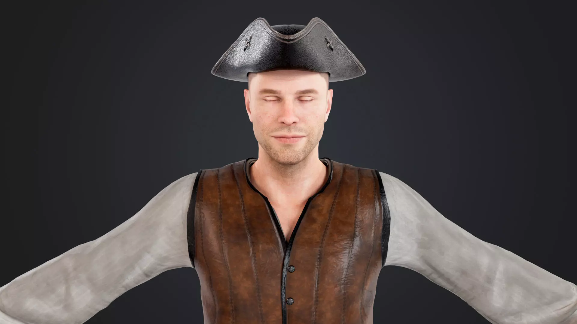 Pirate Low-poly 3D model_17