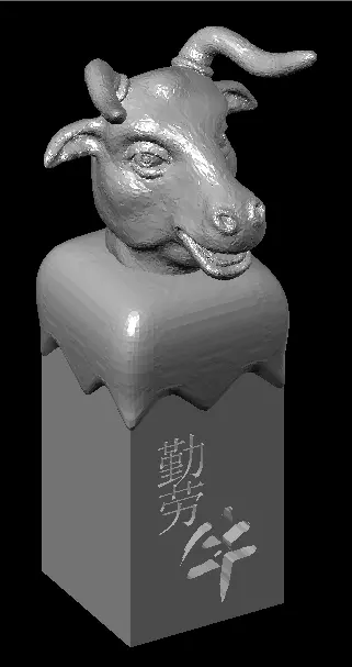 Chinese Zodiac Animal Seal Sculpture Model 3D print model_10