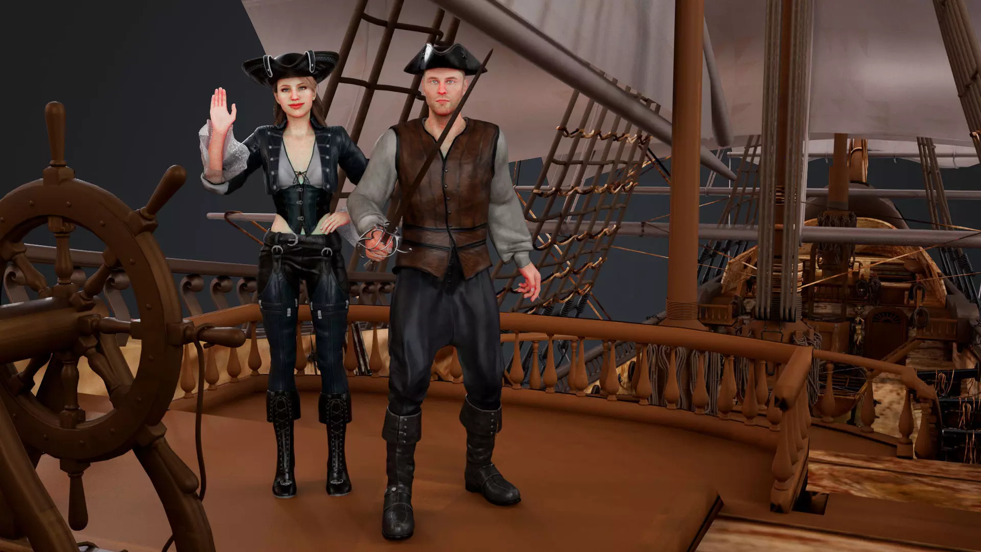 Pirate Collection Low-poly 3D model_0