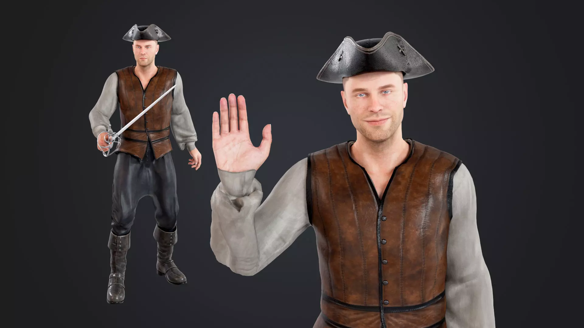 Pirate Collection Low-poly 3D model_2