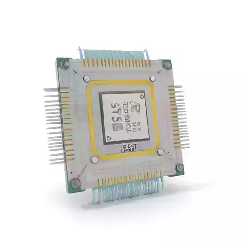 Advanced Silver CPU model pack Low-poly 3D model
