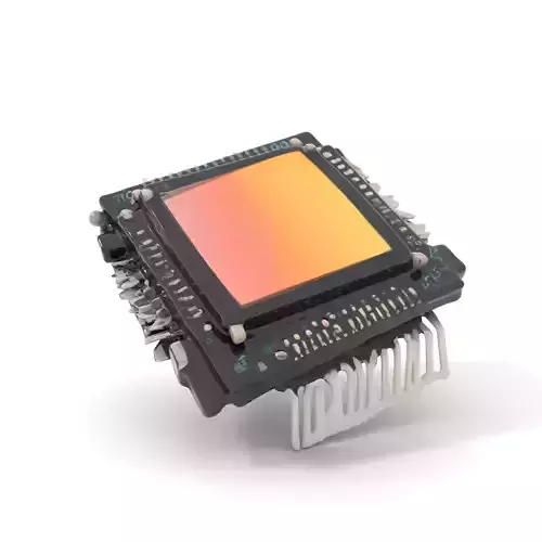 Sleek Microchip model pack Low-poly 3D model