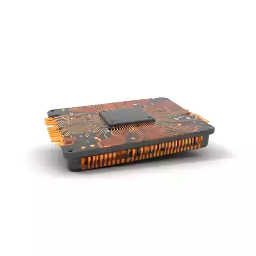 Advanced Circuit Chip model pack Low-poly 3D model