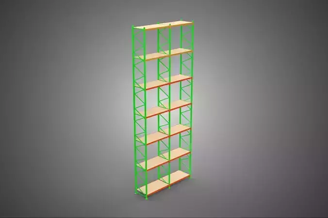UPRIGHT TOWER WOOD STEEL WAREHOUSE METAL SHELVING STORAGE RACK
