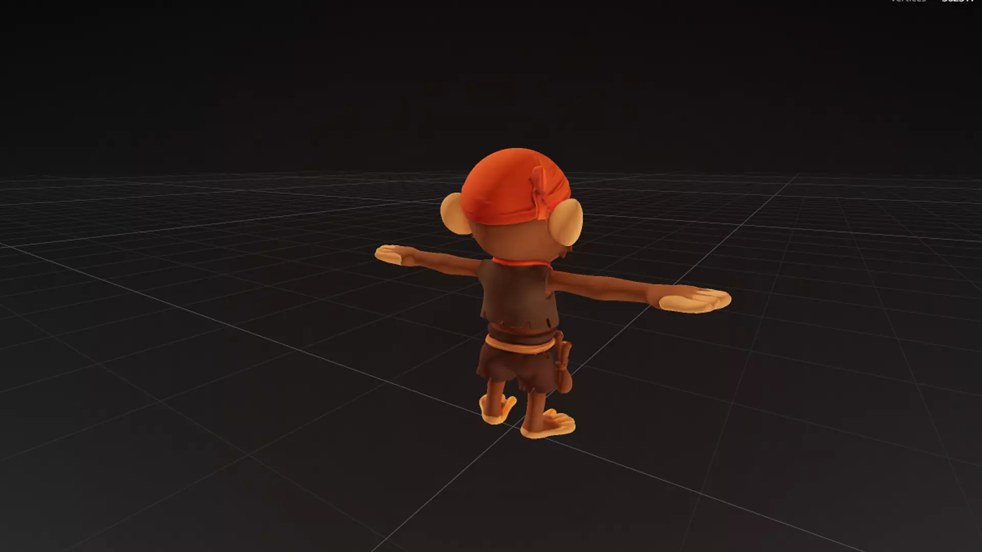Monkey Adventure   3D Character Low-poly 3D model_2