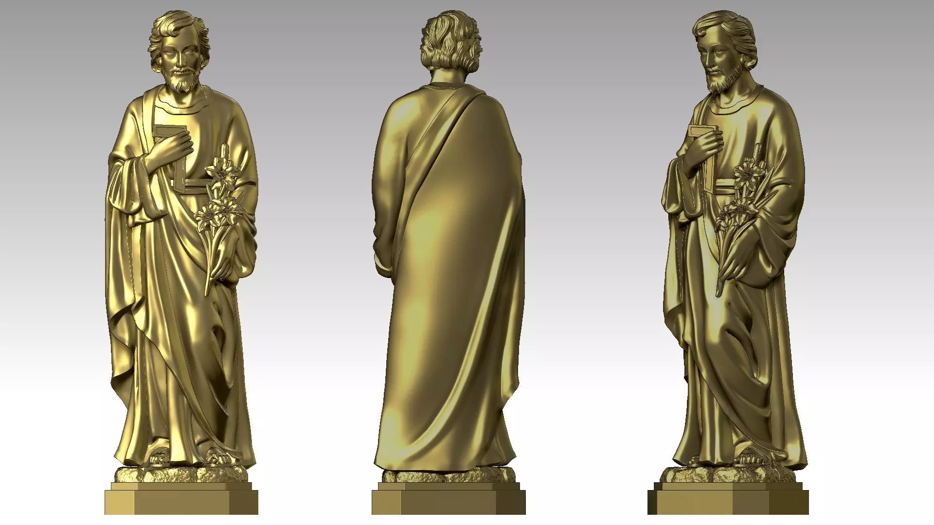 Saint Joseph 3D print model_10