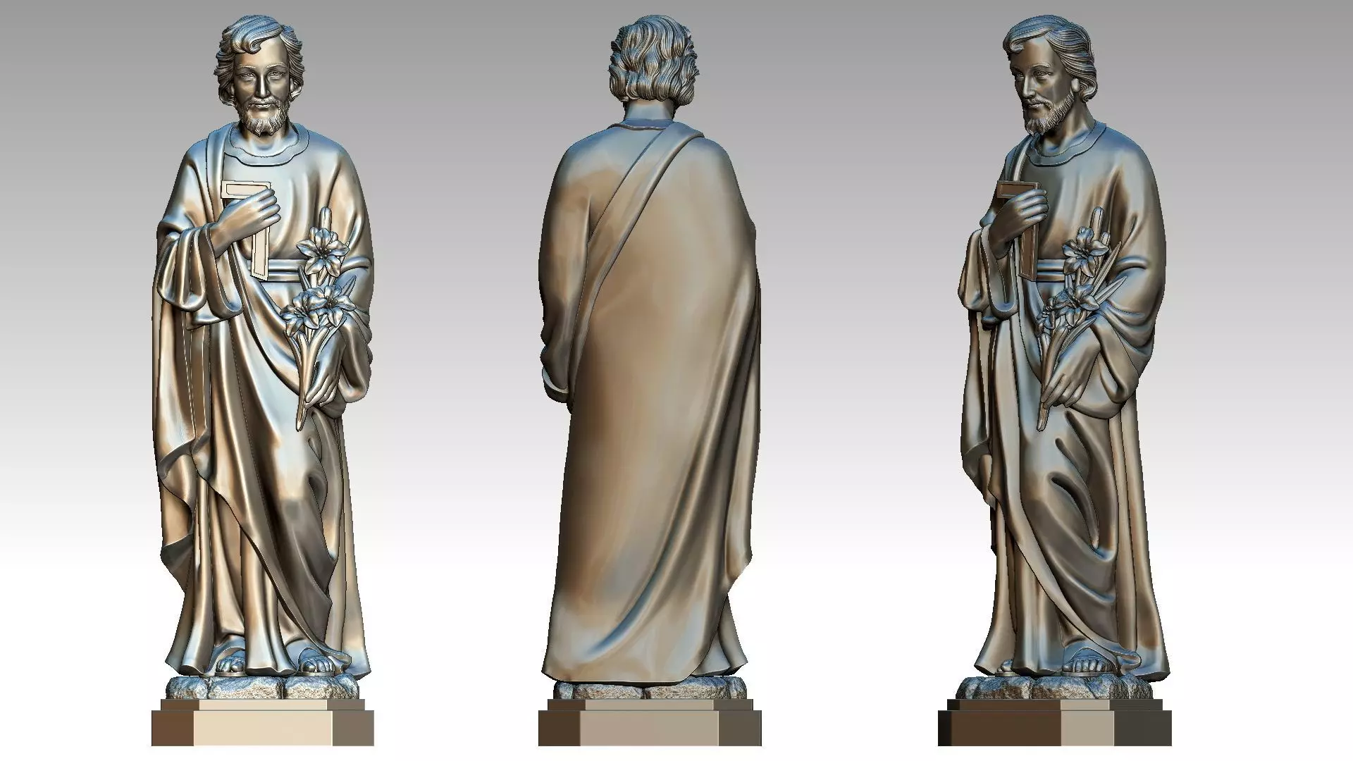 Saint Joseph 3D print model_9