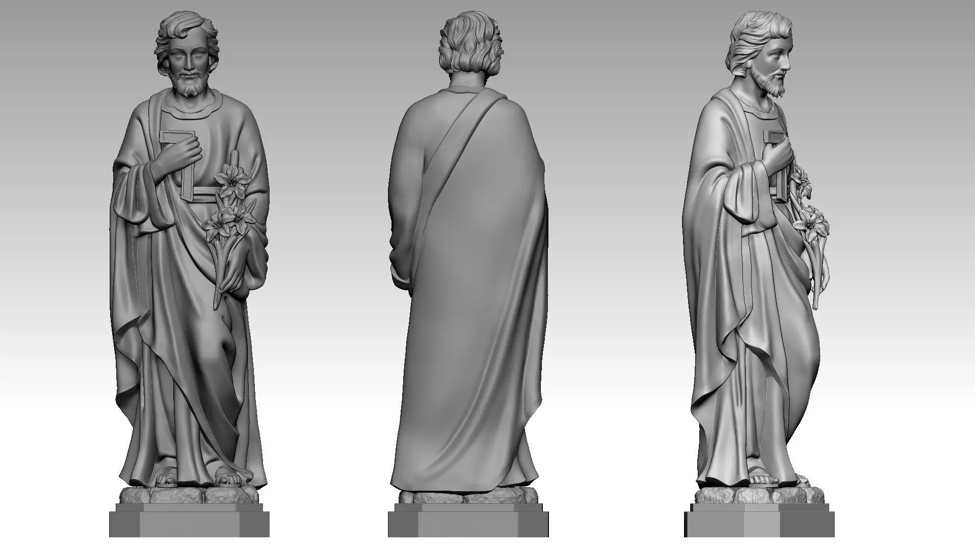 Saint Joseph 3D print model_2